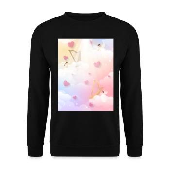 Angelcore Esthétique Heaven Angel Harpes - Sweat-shirt Unisexe - noir - Devant - Alina (178cm) & Michal (187cm)