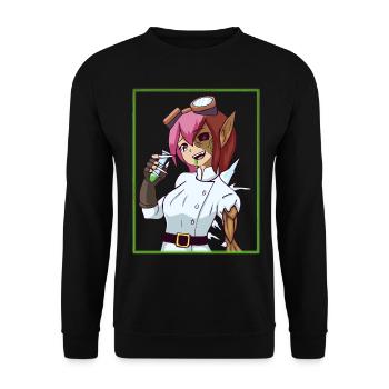Biopunk Anime Girls Biopunk Aesthetic - Unisex Sweatshirt - black - Front - Alina (178cm) & Michal (187cm)