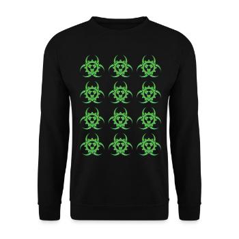 Biopunk Symbols Biopunk Aesthetics - Unisex Sweatshirt - black - Front - Alina (178cm) & Michal (187cm)
