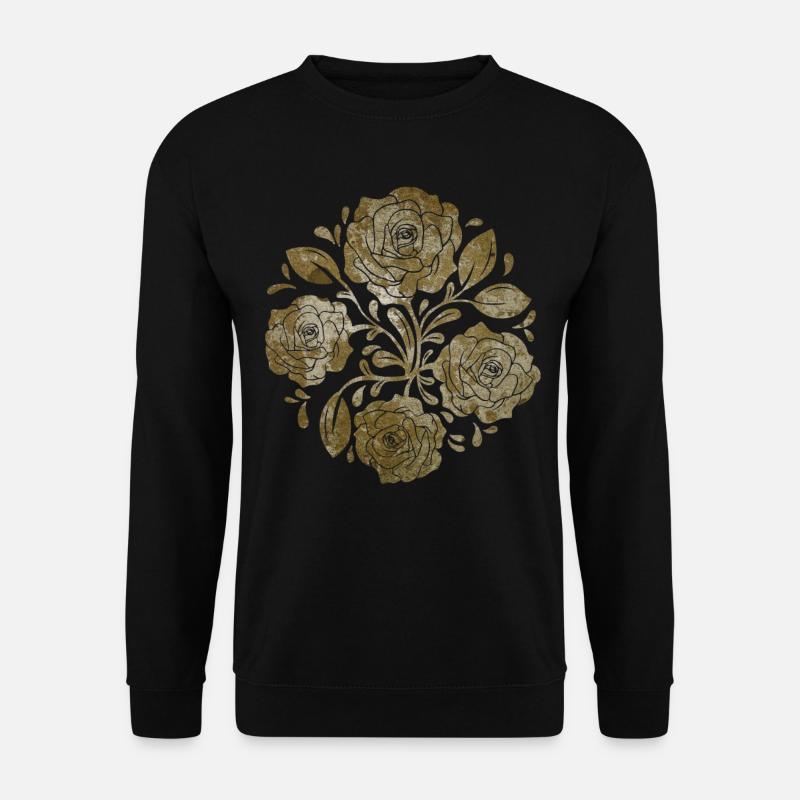 Barock Ästhetische Rose Kunstwerk Retro Vintage - Unisex Pullover - Schwarz