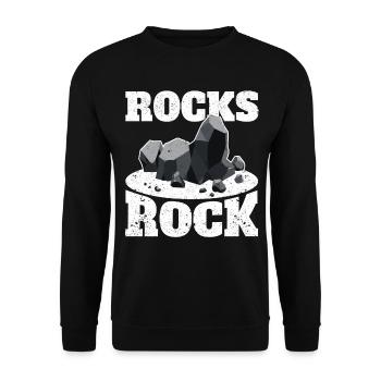 Funny Rock Hunting Geologist Rock Hunter - Unisex Sweatshirt - black - Front - Alina (178cm) & Michal (187cm)