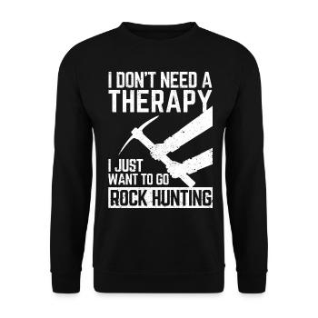 Drôle de chasse aux rochers Géologue Chasseur de roches - Sweat-shirt Unisexe - noir - Devant - Alina (178cm) & Michal (187cm)