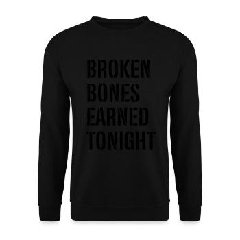 Funny Bone Fractures Bone Injuries - Unisex Sweatshirt - black - Front - Alina (178cm) & Michal (187cm)