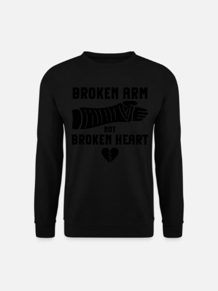Lustiger gebrochener Arm nicht gebrochenes Herz Ar - Unisex Pullover - Schwarz