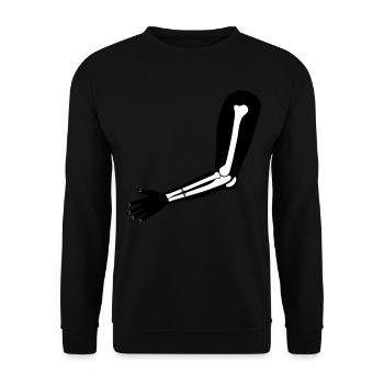 Funny broken arm of broken bone arm - Unisex Sweatshirt - black - Front - Alina (178cm) & Michal (187cm)
