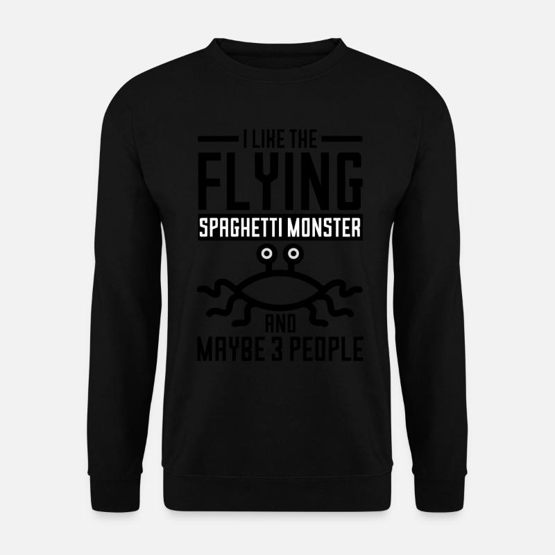 Fliegendes Spaghettimonster Pastafarianismus Pasta - Unisex Pullover - Schwarz