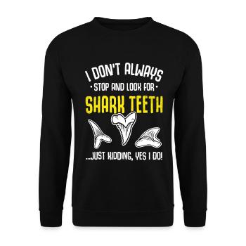 Shark Teeth Collecteur de fossiles Shark Tooth Fossils Dents - Sweat-shirt Unisexe - noir - Devant - Alina (178cm) & Michal (187cm)
