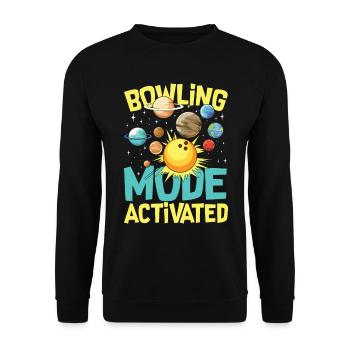 Bowling Mode Activated - Unisex Pullover - Schwarz - Vorne - Alina (178cm) & Michal (187cm)