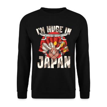 I'm Huge In Japan - Unisex Pullover - Schwarz - Vorne - Alina (178cm) & Michal (187cm)