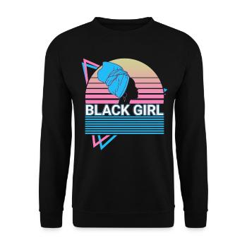 Schwarzes Mädchen Schwarze Geschichte Melanin Schw - Unisex Pullover - Schwarz - Vorne - Alina (178cm) & Michal (187cm)