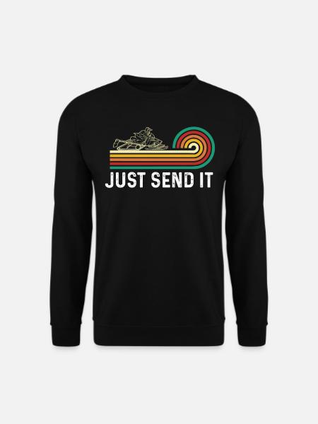 Schneemoblie Just Send It Retro schneller - Unisex Pullover - Schwarz