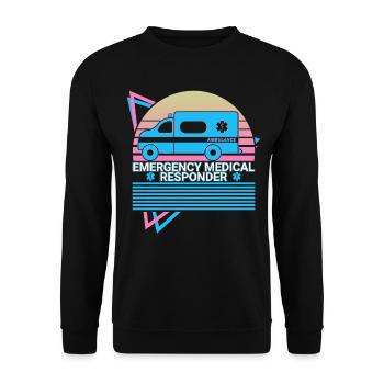 Emergency Medical Responder Paramedic EMR Paramedics - Unisex Sweatshirt - black - Front - Alina (178cm) & Michal (187cm)