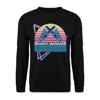 Branch Manager Lumberjack Arborist Lumberjack Ret - Unisex Sweatshirt - black - Front - Alina (178cm) & Michal (187cm)