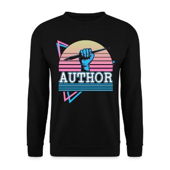 Author Writer Literature Novelist Dr - Unisex Sweatshirt - black - Front - Alina (178cm) & Michal (187cm)