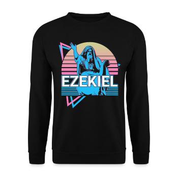 Hesekiel Hebräischer Prophet Jude Jude Retro - Unisex Pullover - Schwarz - Vorne - Alina (178cm) & Michal (187cm)