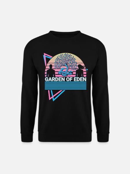 Garten Eden Adam und Eva Christlich - Unisex Pullover - Schwarz