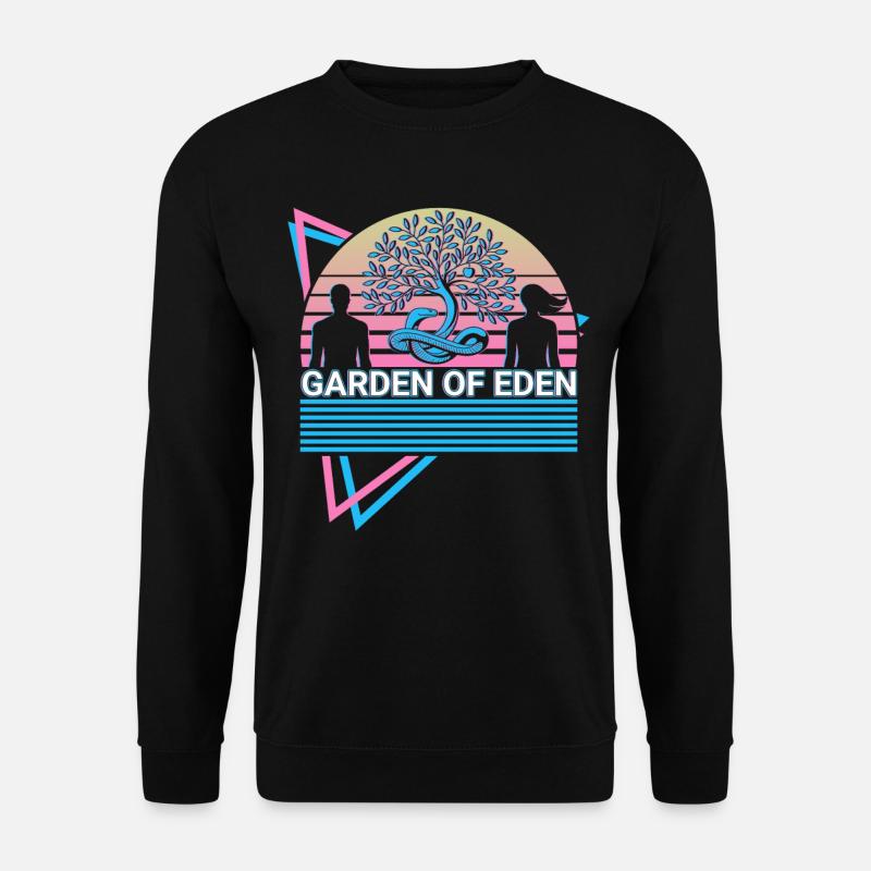 Garten Eden Adam und Eva Christlich - Unisex Pullover - Schwarz