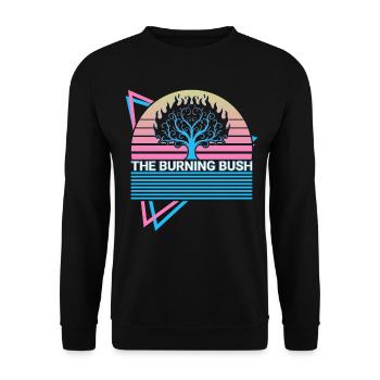The Burning Thorn Bush Exodus Christian Christian - Unisex Sweatshirt - black - Front - Alina (178cm) & Michal (187cm)