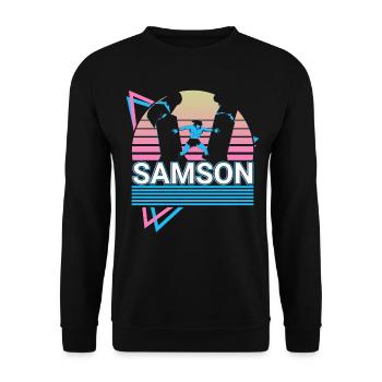 Samson Guerrier Israélite Anciens Israélites - Sweat-shirt Unisexe - noir - Devant - Alina (178cm) & Michal (187cm)