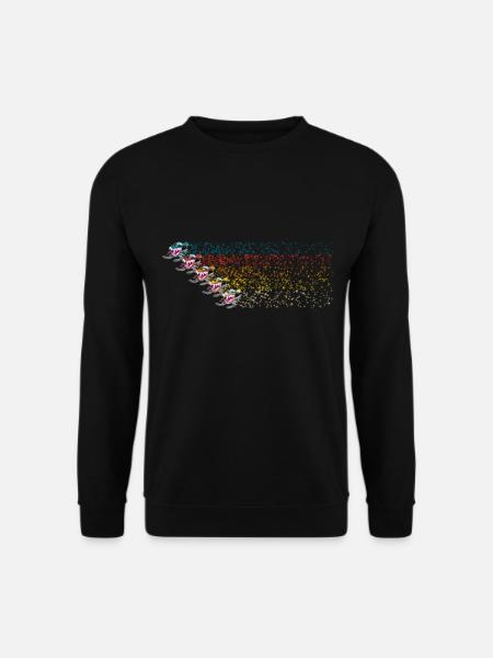 Schneemobil Retro Sternen Parade für - Unisex Pullover - Schwarz
