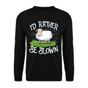 I'D Rather Be Blown für einen Ostsee und Nordsee - Unisex Pullover - Schwarz - Vorne - Alina (178cm) & Michal (187cm)