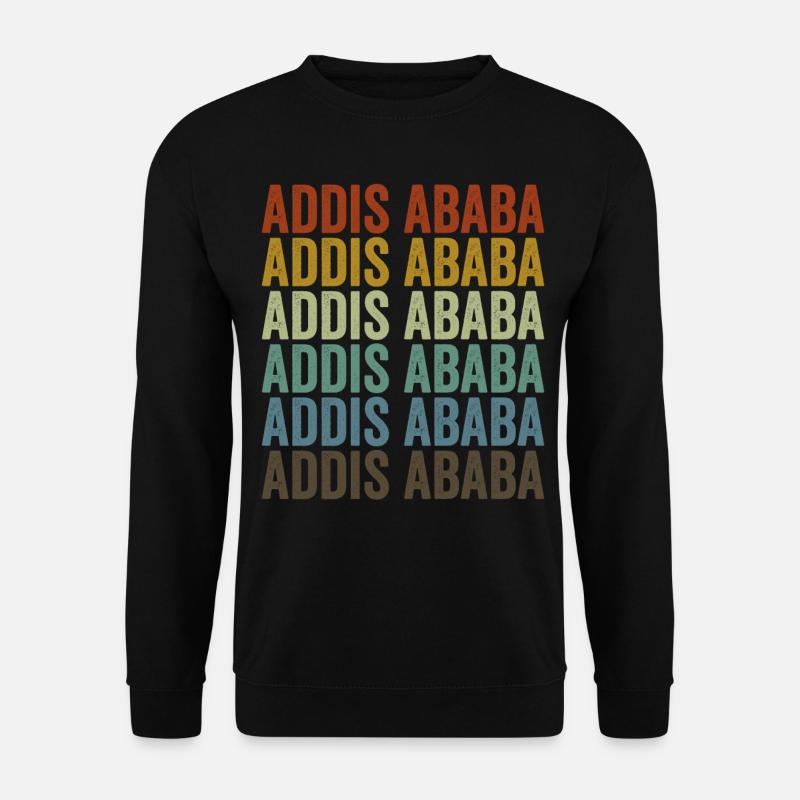 Addis Abeba Äthiopien Retro Vintage - Unisex Pullover - Schwarz