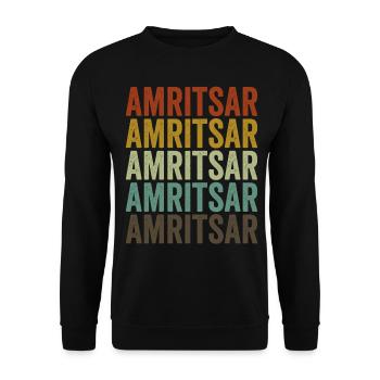 Amritsar India Rétro Vintage - Sweat-shirt Unisexe - noir - Devant - Alina (178cm) & Michal (187cm)