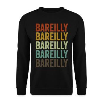 Bareilly India Rétro Vintage - Sweat-shirt Unisexe - noir - Devant - Alina (178cm) & Michal (187cm)