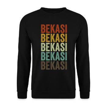Bekasi Indonésie Rétro Vintage - Sweat-shirt Unisexe - noir - Devant - Alina (178cm) & Michal (187cm)