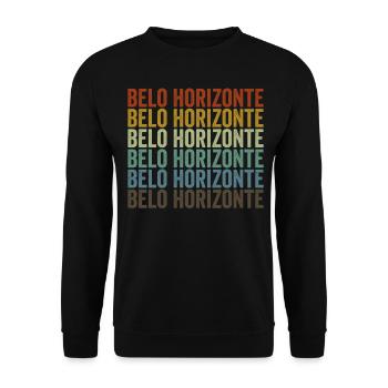 Belo Horizonte Brazil Retro Vintage - Unisex Sweatshirt - black - Front - Alina (178cm) & Michal (187cm)