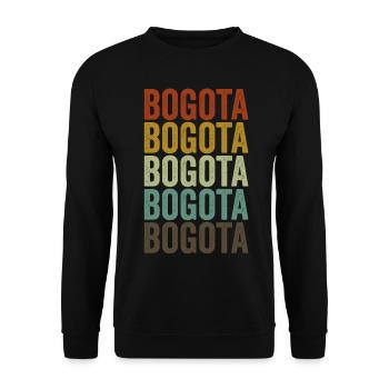 Bogota Colombia Retro Vintage - Unisex Sweatshirt - black - Front - Alina (178cm) & Michal (187cm)