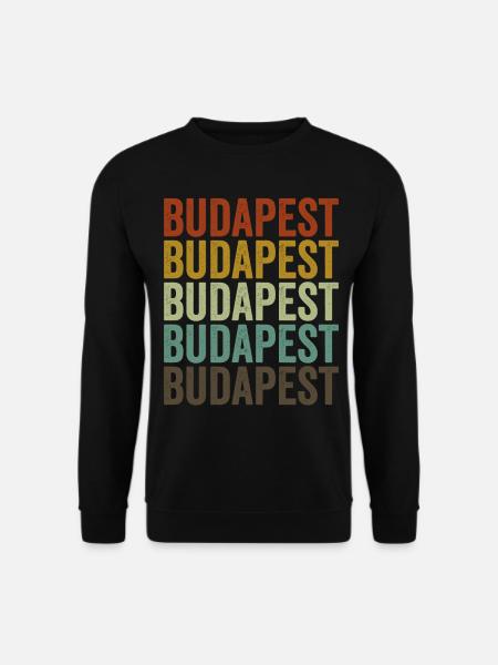 Budapest Ungarn Retro Vintage - Unisex Pullover - Schwarz