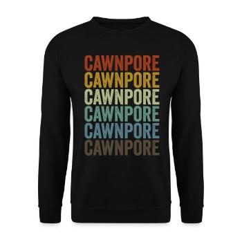 Cawnpore India Rétro Vintage - Sweat-shirt Unisexe - noir - Devant - Alina (178cm) & Michal (187cm)