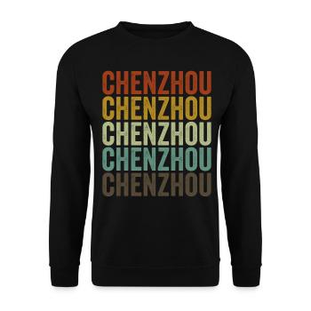 Chenzhou Chine Rétro Vintage - Sweat-shirt Unisexe - noir - Devant - Alina (178cm) & Michal (187cm)
