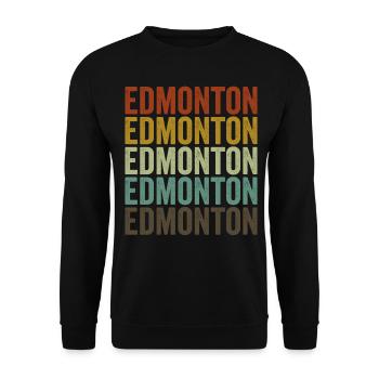 Edmonton Canada Rétro Vintage - Sweat-shirt Unisexe - noir - Devant - Alina (178cm) & Michal (187cm)