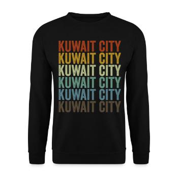 Kuwait Stadt Kuwait Retro Vintage - Unisex Pullover - Schwarz - Vorne - Alina (178cm) & Michal (187cm)