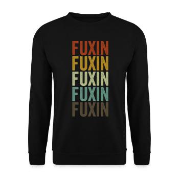 Fuxin China Retro Vintage - Unisex Pullover - Schwarz - Vorne - Alina (178cm) & Michal (187cm)