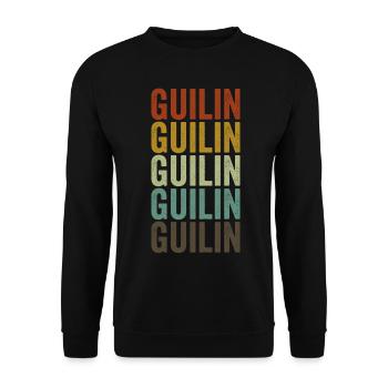 Guilin Chine Rétro Vintage - Sweat-shirt Unisexe - noir - Devant - Alina (178cm) & Michal (187cm)