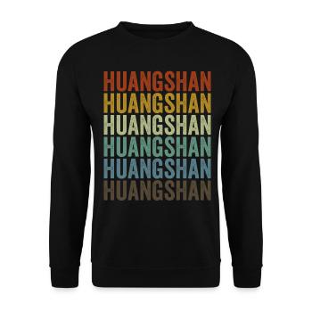 Huangshan Chine Rétro Vintage - Sweat-shirt Unisexe - noir - Devant - Alina (178cm) & Michal (187cm)