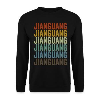 Jianguang China Retro Vintage - Unisex Pullover - Schwarz - Vorne - Alina (178cm) & Michal (187cm)