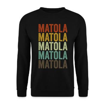 Matola Mosambik Retro Vintage - Unisex Pullover - Schwarz - Vorne - Alina (178cm) & Michal (187cm)