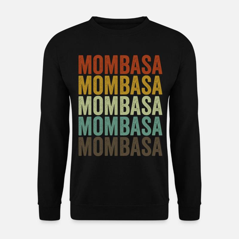 Mombasa Kenia Retro Vintage - Unisex Pullover - Schwarz