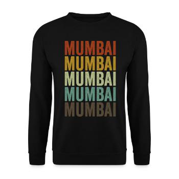 Mumbai India Retro Vintage - Unisex Sweatshirt - black - Front - Alina (178cm) & Michal (187cm)
