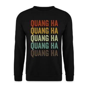 Quang Ha Vietnam Retro Vintage - Unisex Pullover - Schwarz - Vorne - Alina (178cm) & Michal (187cm)