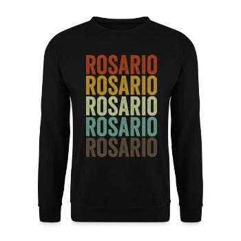 Rosario Argentina Retro Vintage - Unisex Sweatshirt - black - Front - Alina (178cm) & Michal (187cm)