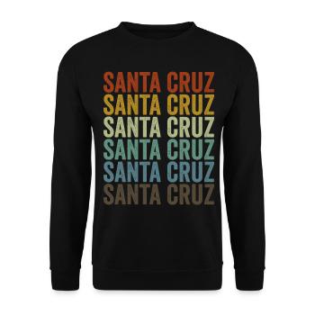 Santa Cruz Bolivien Retro Vintage - Unisex Pullover - Schwarz - Vorne - Alina (178cm) & Michal (187cm)