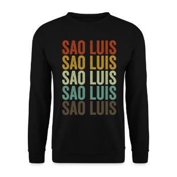 Sao Luis Brazil Retro Vintage - Unisex Sweatshirt - black - Front - Alina (178cm) & Michal (187cm)