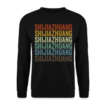 Shijiazhuang Chine Rétro Vintage - Sweat-shirt Unisexe - noir - Devant - Alina (178cm) & Michal (187cm)