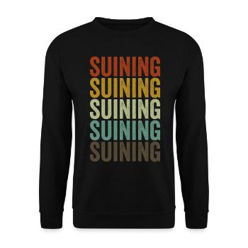 Suining China Retro Vintage - Sweat-shirt Unisexe - noir - Devant - Alina (178cm) & Michal (187cm)