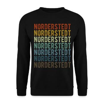 Norderstedt City Retro Vintage - Sweat-shirt Unisexe - noir - Devant - Alina (178cm) & Michal (187cm)